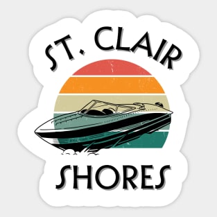 St. Clair Shores Boating On The Lake Shirt Sticker